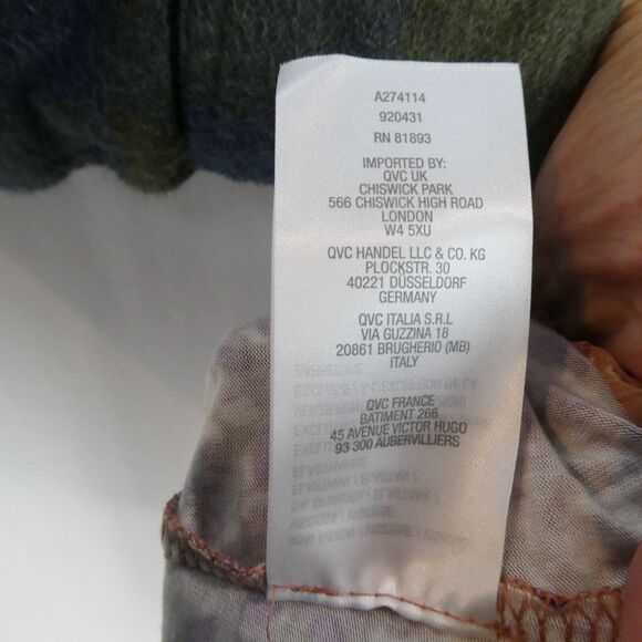 LOGO Layers Animal Print Tank Top Sz 1X Terracotta Peach Multi Knit Pleated Hem - Picture 6 of 8